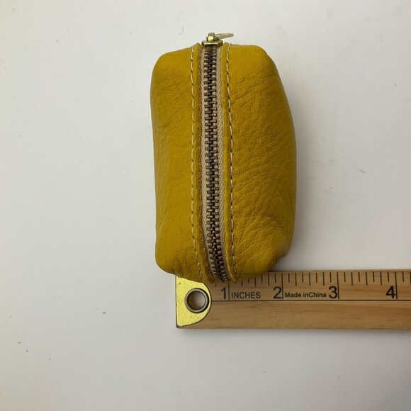 Portland Leather Goods Mini Yellow Leather Coin Dopp Pouch Bag Charm - Picture 6 of 8